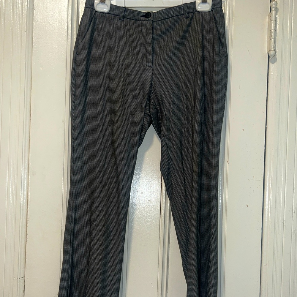 Sisley Bootcut Trousers - Black and White Print / US 6